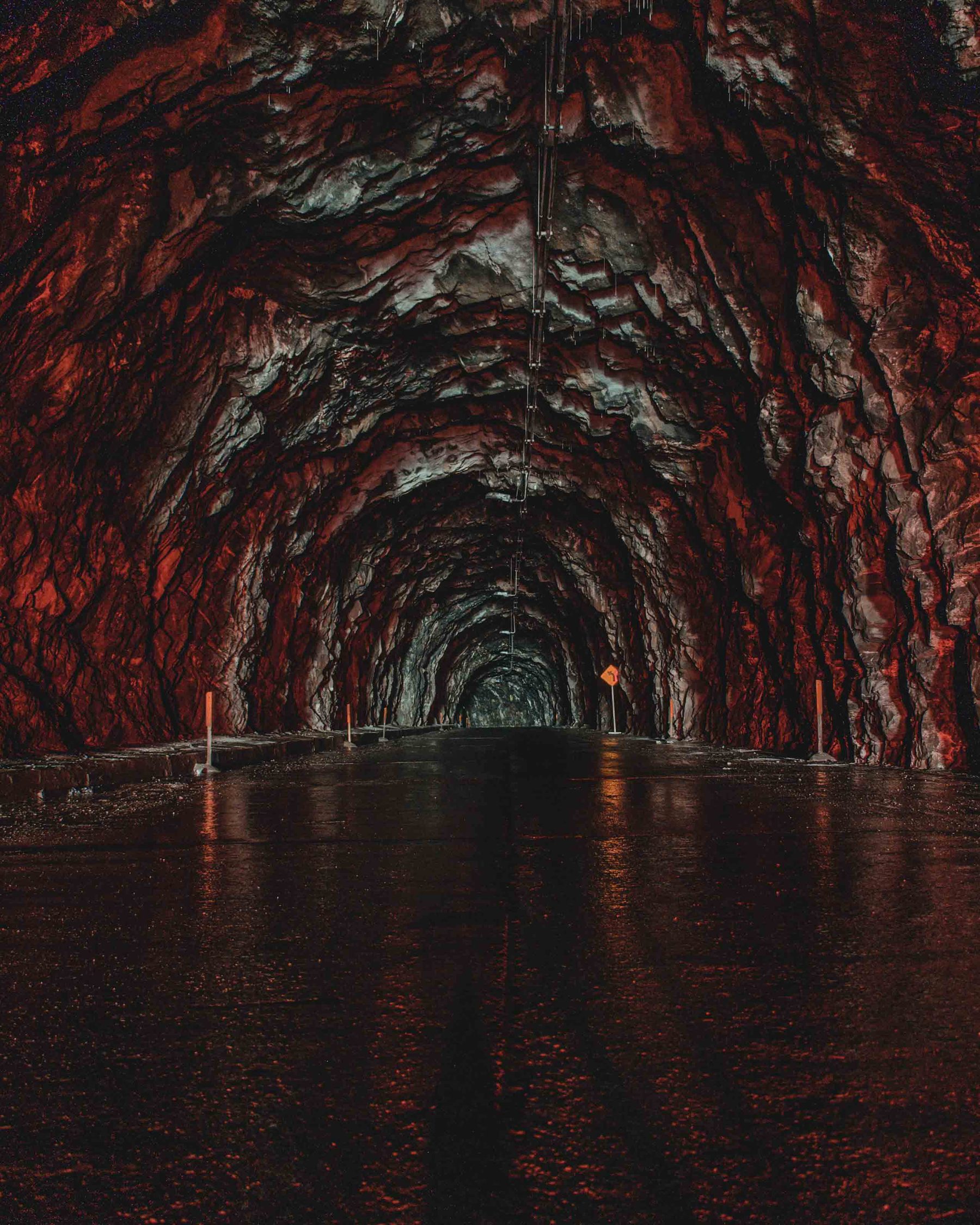 Red rock tunnel