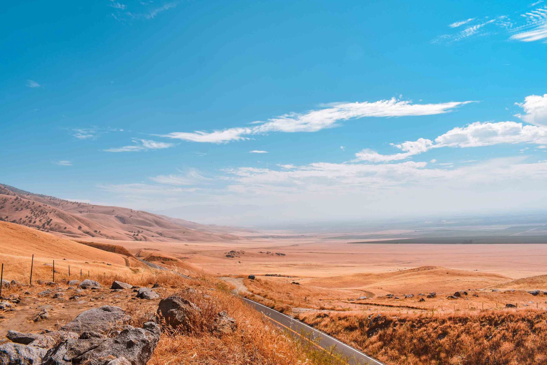 Road through open country