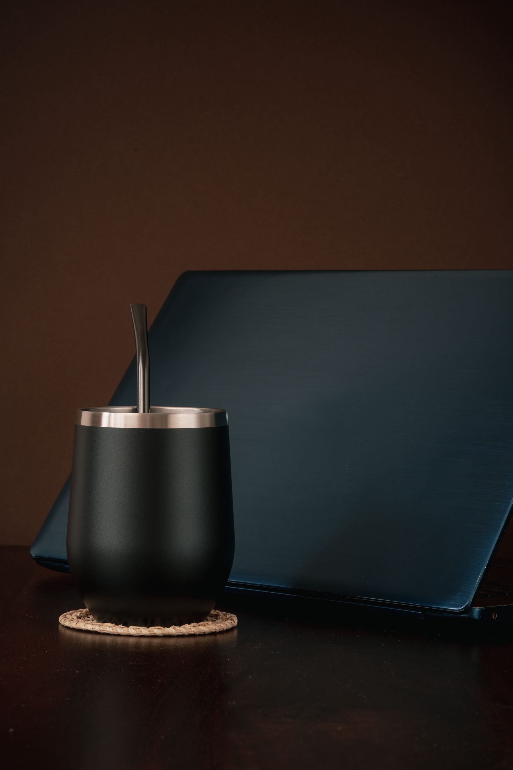 Dark still life on a desk