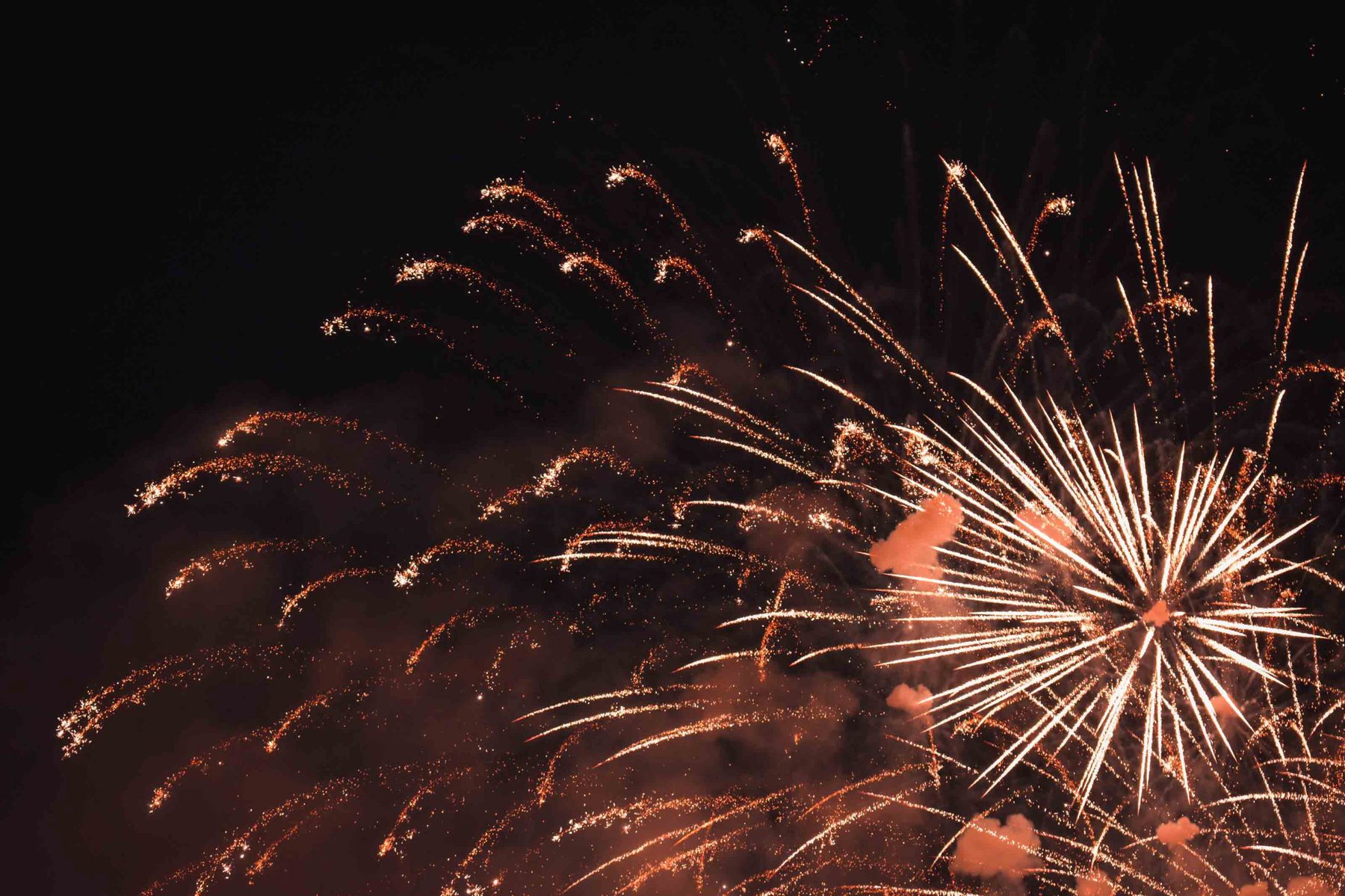 Fireworks over the falls